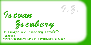 istvan zsembery business card